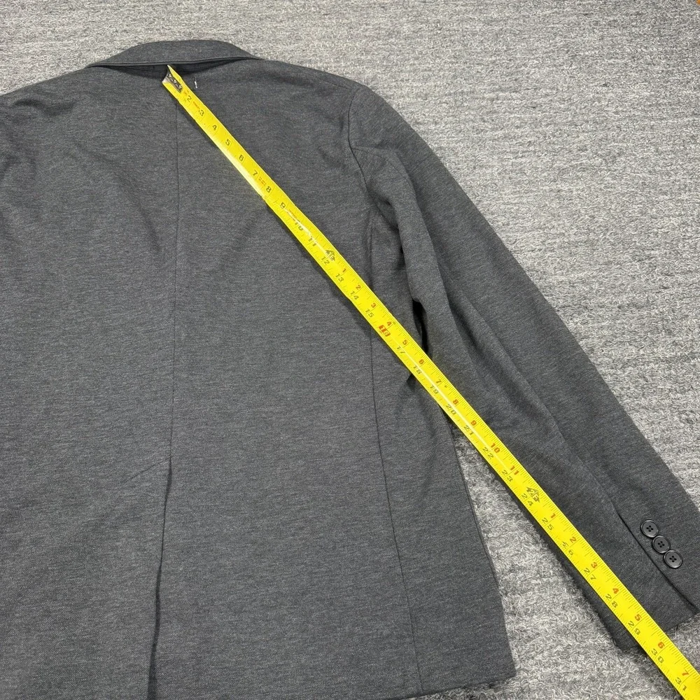 Uniqlo Jacket Men Medium Charcoal Gray Jersey Unstructured Blazer Sport Coat